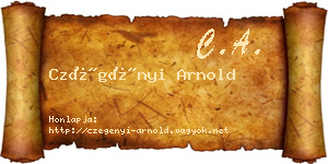 Czégényi Arnold névjegykártya