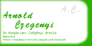 arnold czegenyi business card